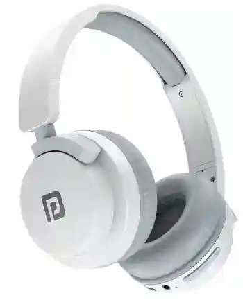Portronics Muffs M2 Wireless Bluetooth & Wired Headset (White, On the Ear)